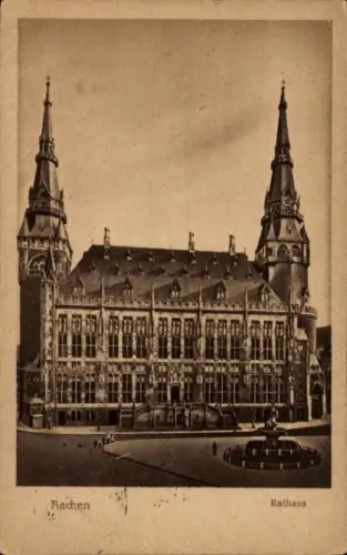 Ak Aachen,  Rathaus,  Architektur, 