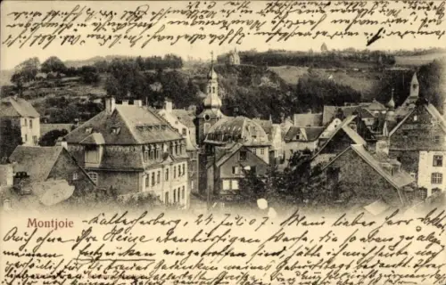 Ak Monschau Montjoie in der Eifel,  Kaharberg, Stadtansicht, 44. Juli 07
