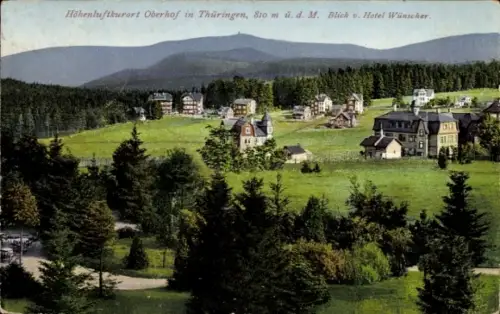 Ak Oberhof im Thüringer Wald, Höhenluftkurort  Thüringen, Blick vom Hotel Wünscher, 810 m ü. d. M
