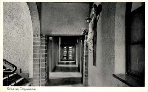 Ak Freising in Oberbayern, Missions-Seminar, Schülerheim, Treppenhaus