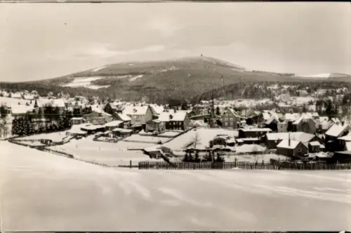 Ak Braunlage im Harz, Schneebedeckte Landschaft, Wurmberg,  Hochharz, Winteransicht