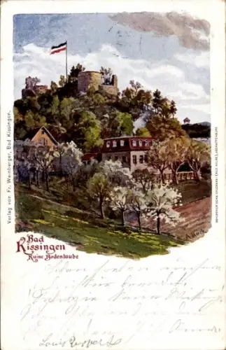 Künstler Ak Hock, A., Bad Kissingen Unterfranken Bayern, Ruine Bodenlaube