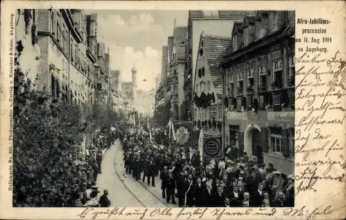Ak Augsburg in Schwaben, Afra-Jubiläums-Prozession, 14. August 1904