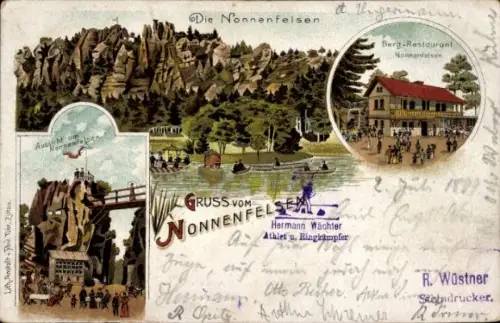 Litho Jonsdorf in Sachsen, Nonnenfelsen, Restaurant