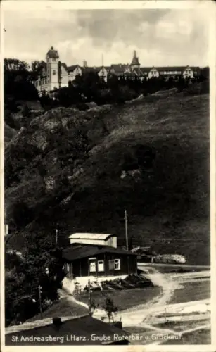 Ak St. Andreasberg Harz, Grube Rotbär und Glückauf