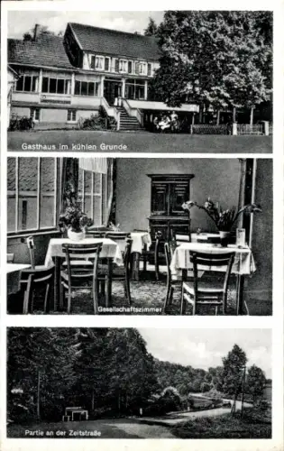 Ak Niedermarkelsbach Much Nordrhein Westfalen, Gasthaus im kühlen Grunde, Innenansicht