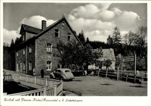 Ak Hunswinkel Meinerzhagen im Märkischen Kreis, Gasthof Pension Köster