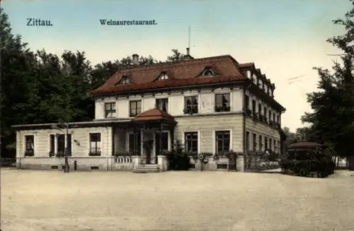 Ak Zittau in Sachsen, Weinaurestaurant