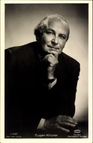 Ak Schauspieler Eugen Klöpfer, Portrait, Film Foto Verlag A 3736/1, Autogramm