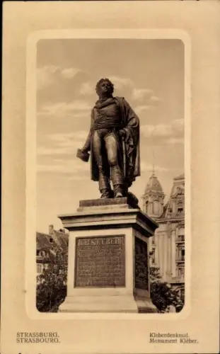 Ak Strasbourg Straßburg Elsass Bas Rhin, Kleberdenkmal