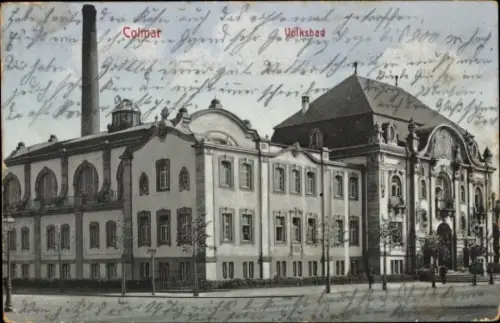 Ak Colmar Kolmar Elsass Haut Rhin, Volksbad