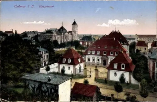 Ak Colmar Kolmar Elsass Haut Rhin, Colmar i. E., Westviertel, ED, 00