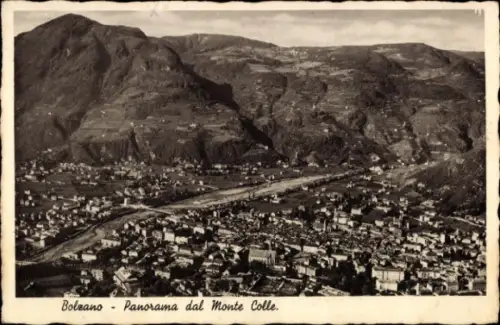Ak Bozen Bolzano Südtirol, Panorama von  Berge, Stadtansicht