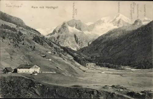 Ak Riva di Tures Rain Rein in Taufers Südtirol Italien, Berglandschaft mit Hochgall, mehrere Berg