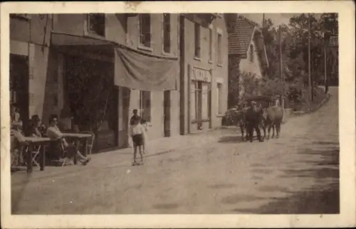 Ak Saint Victurnien Haute Vienne, La route de Cognac, Ochsengespann