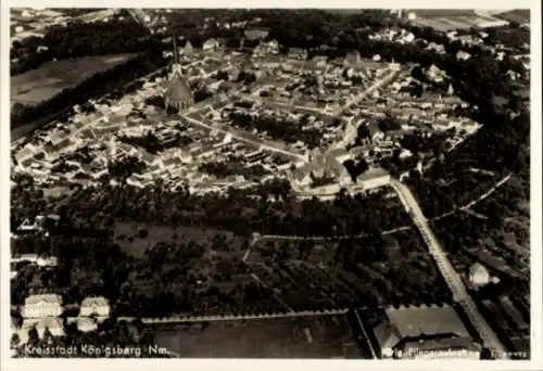 Ak Chojna Königsberg Neumark Ostbrandenburg, Luftaufnahme
