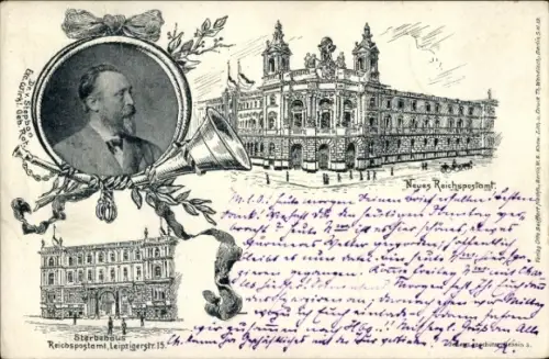 Litho Berlin, Reichspostdirektor Heinrich von Stephan, Reichspostamt