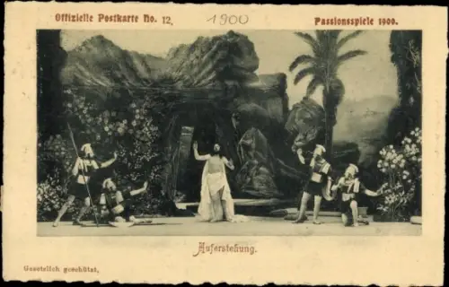 Ak Oberammergau in Oberbayern, Passionsspiele 1900, Auferstehung