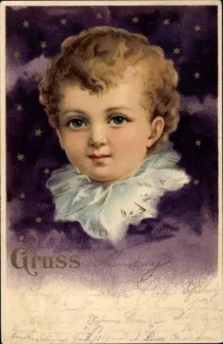 Litho Kinderportrait, Sterne