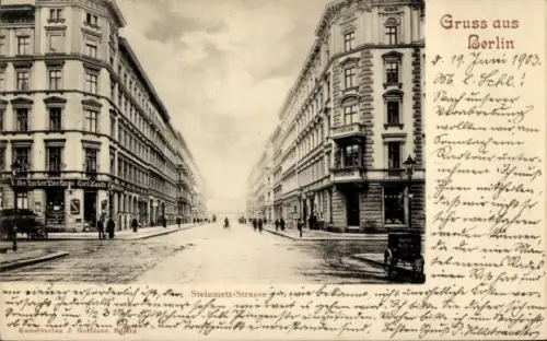 Ak Berlin Schöneberg, Steinmetz-Straße, Geschäfte