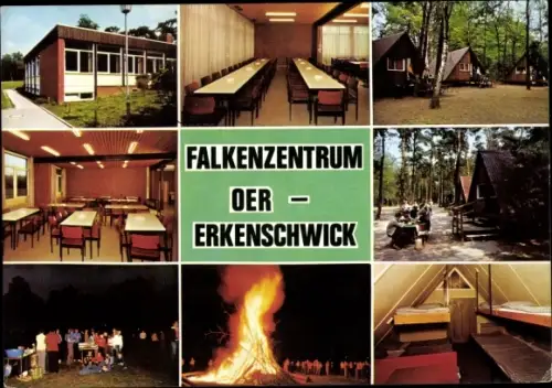 Ak Oer Erkenschwick im Ruhrgebiet, Falkenzentrum, Innenansichten, Feuer, Häuser