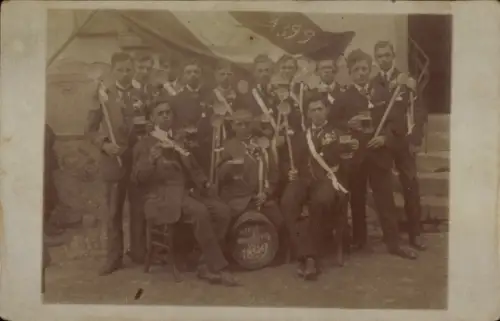 Foto Ak Erinnerung an die Kriegsmusterung, 1917