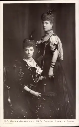 Ak Königin  Alexandra, Alexandra von Dänemark, Maria Fjodorowna, Kaiserin von Russland