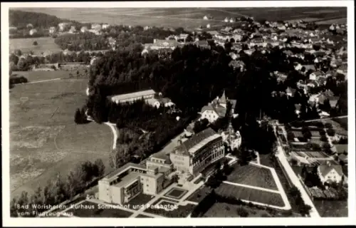 Ak Bad Wörishofen im Unterallgäu, Kurhaus Sonnenhof, Parshotel, Luftaufnahme, Landschaft, 1941