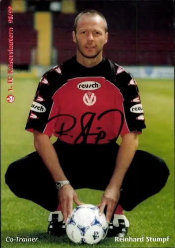 Autogrammkarte Co Trainer Reinhard Stumpf, 1. FC Kaiserslautern, Autogramm
