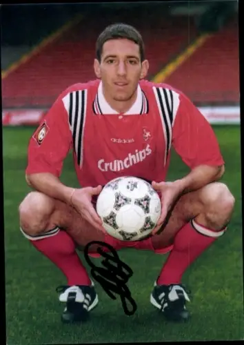 Autogrammkarte Fußballer Janos Hrutka, 1. FC Kaiserslautern, Autogramm