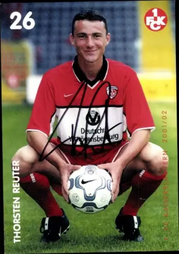 Autogrammkarte Fußballer Thorsten Reuter, 1. FC Kaiserslautern, Autogramm