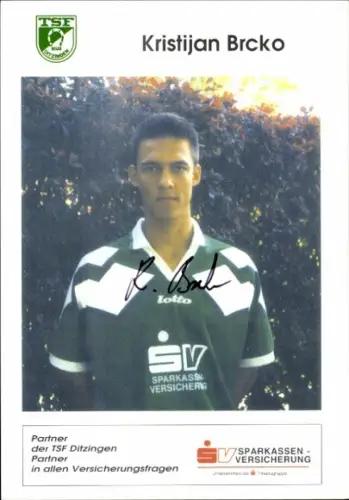 Autogrammkarte Fußballer Kristijan Brcko, TSF Ditzingen, Autogramm