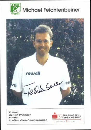 Autogrammkarte Trainer Michael Feichtenbeiner, TSF Ditzingen, Autogramm