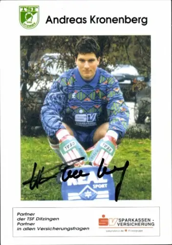 Autogrammkarte Fußballer Andreas Kronenberg, TSF Ditzingen, Autogramm