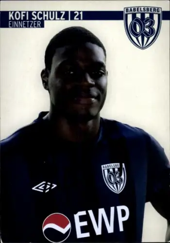 Autogrammkarte Fußballer Kofi Schulz, SV Babelsberg 03, Autogramm