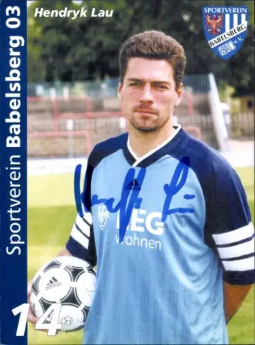 Autogrammkarte Fußballer Hendryk Lau, SV Babelsberg 03, Autogramm