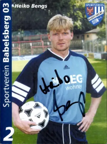 Autogrammkarte Fußballer Heiko Bengs, SV Babelsberg 03, Autogramm