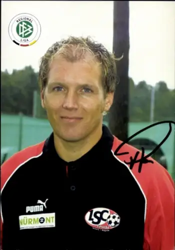 Autogrammkarte Fußballer Ludwig Preis, 1. SC Feucht, Autogramm