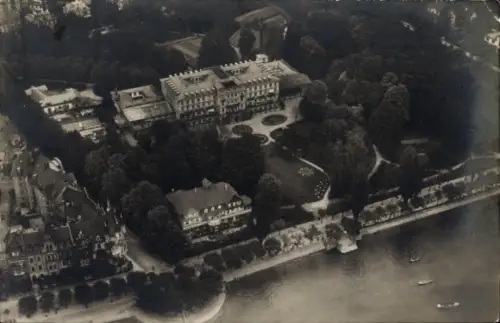 Ak Konstanz am Bodensee, Dr. Büdingens Kuranstalt im Hotel Konstanzer Hof, Luftbild