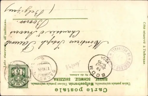 Passepartout Litho Rheinfall Kanton Schaffhausen, Der Rheinfall