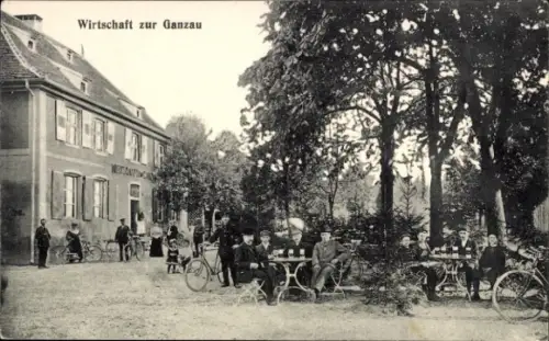 Ak Strasbourg Straßburg Elsass Bas Rhin, Wirtschaft zur Ganzau