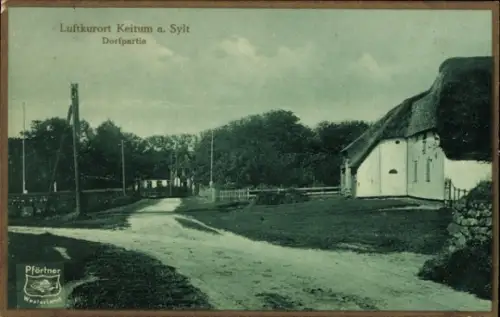 Ak Keitum auf Sylt, Straße, Häuser