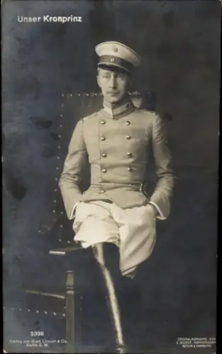 Ak Kronprinz Wilhelm von Preußen, Portrait in Uniform