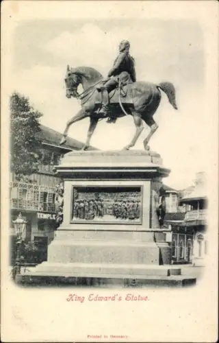 Ak Mumbai Bombay Indien, König Eduard Statue, Kala Ghoda