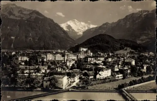 Ak Interlaken Kanton Bern Schweiz, Berglandschaft,  Jungfrau, Fotografie von O. Nikles