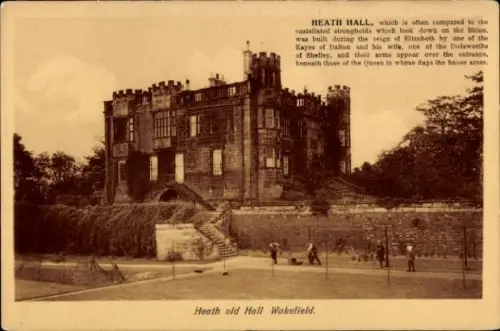 Ak Wakefield Yorkshire England, Heath Hall