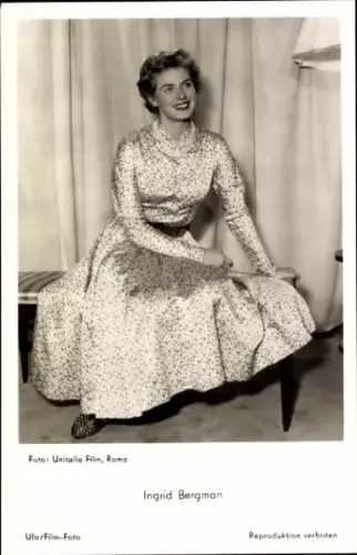 Ak Schauspielerin Ingrid Bergman, Portrait