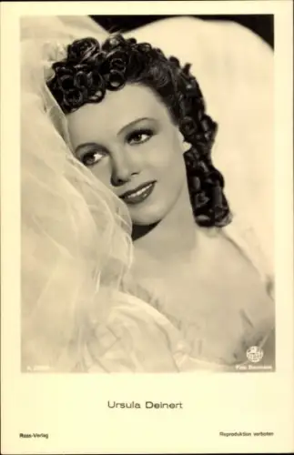Ak Schauspielerin Ursula Deinert, Portrait