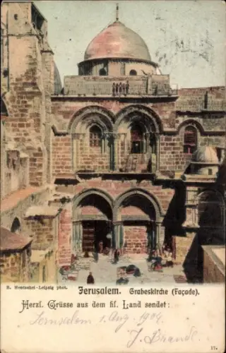 Ak Jerusalem Israel, Grabeskirche,  Fotografie, 1904