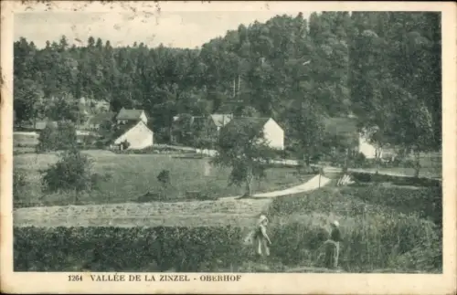 Ak Oberhof Neuwiller lès Saverne Neuweiler Elsass Bas Rhin, Vallée de la Zinzel,  Landschaft, Bäu